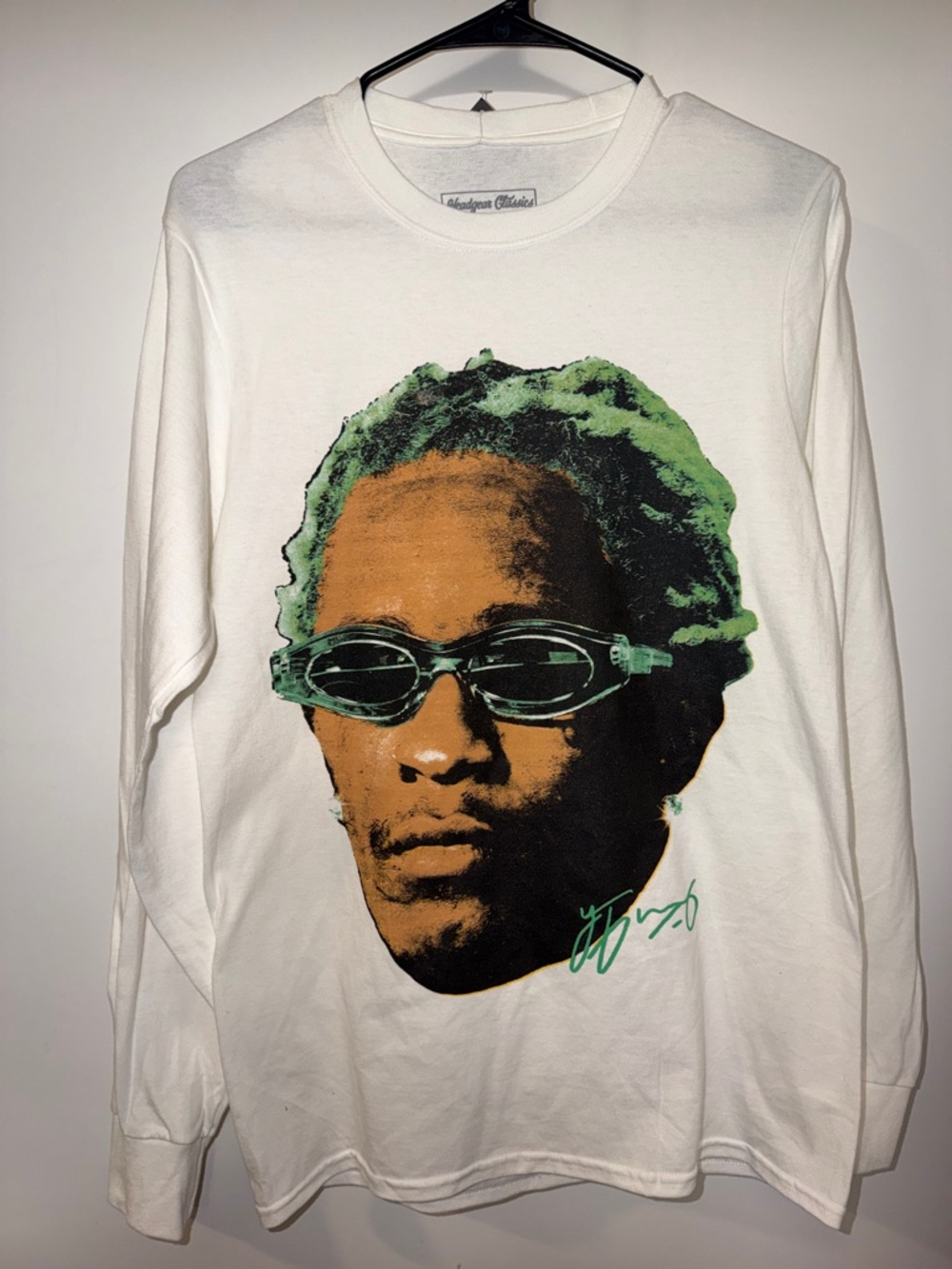 🎤😎🎤 Young Thug White Long Sleeve Graphic Tee - Size Small